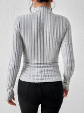 EZwear Mock Neck Lettuce Trim Tee